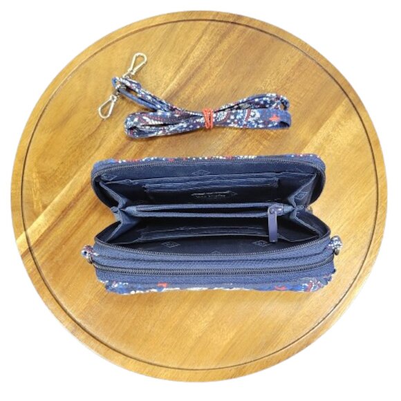 Vera Bradley Patriotic All-In-One RFID Comfy Secure Mini Crossbody Purse/Wallet - Picture 4 of 5